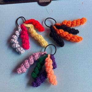 Hand crochet hair ties